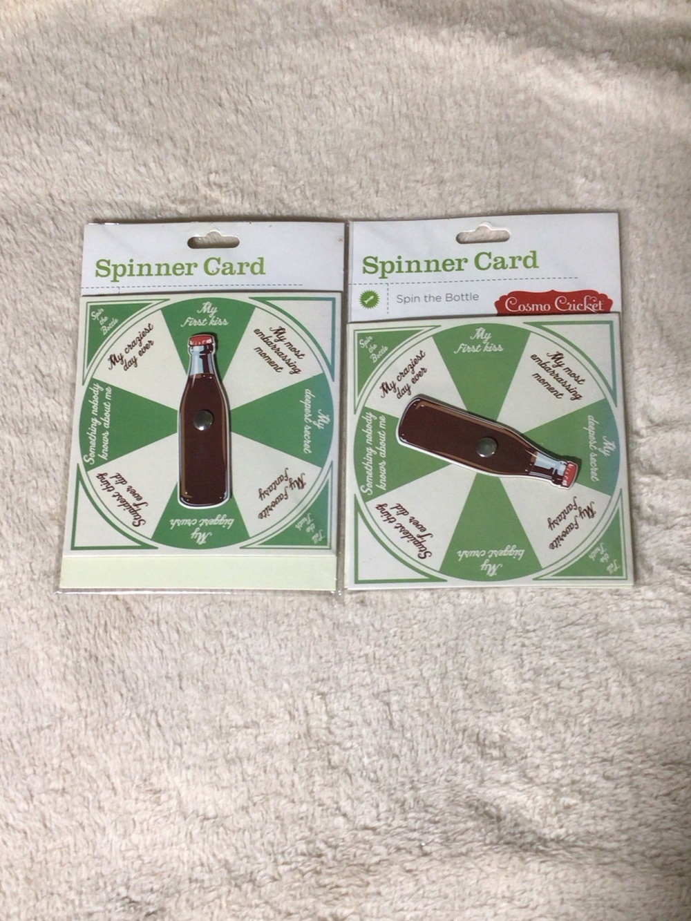 Cosmo cricket Spinner Card - spin the bottle
